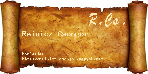Reinicz Csongor névjegykártya